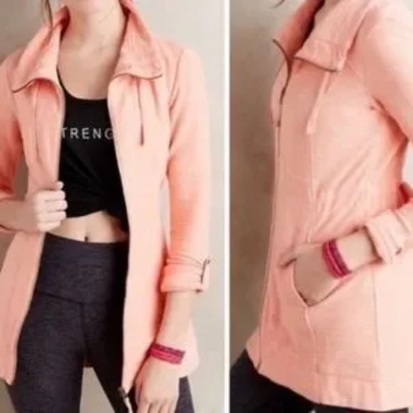 Anthro Tangerine Zip up Jacket sz M - Picture 1 of 8